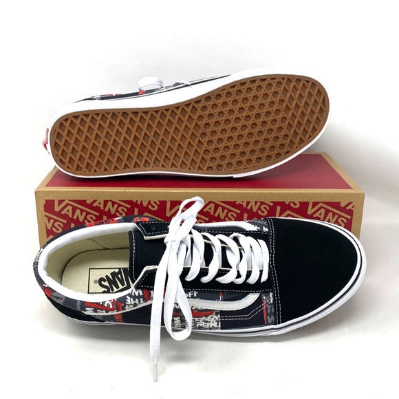 VANS Old Skool Shoe Casual Low Top Canvas Suede Red Black Men's Size VN0A4U3BWZ4 - Picture 4 of 11